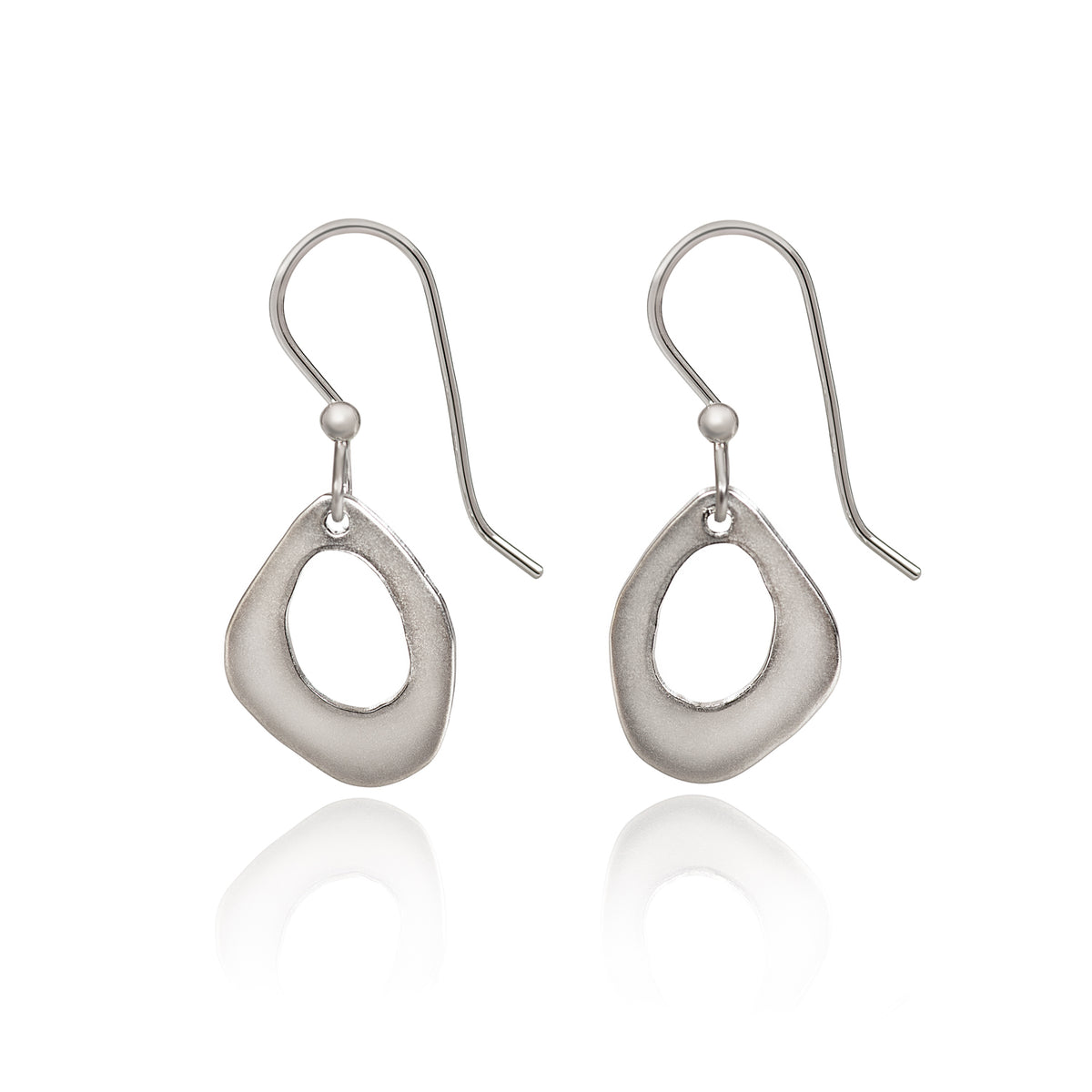 Silver Forest Earring Flat Steel Dangle