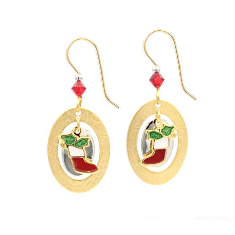 Silver Forest Stocking Earrings