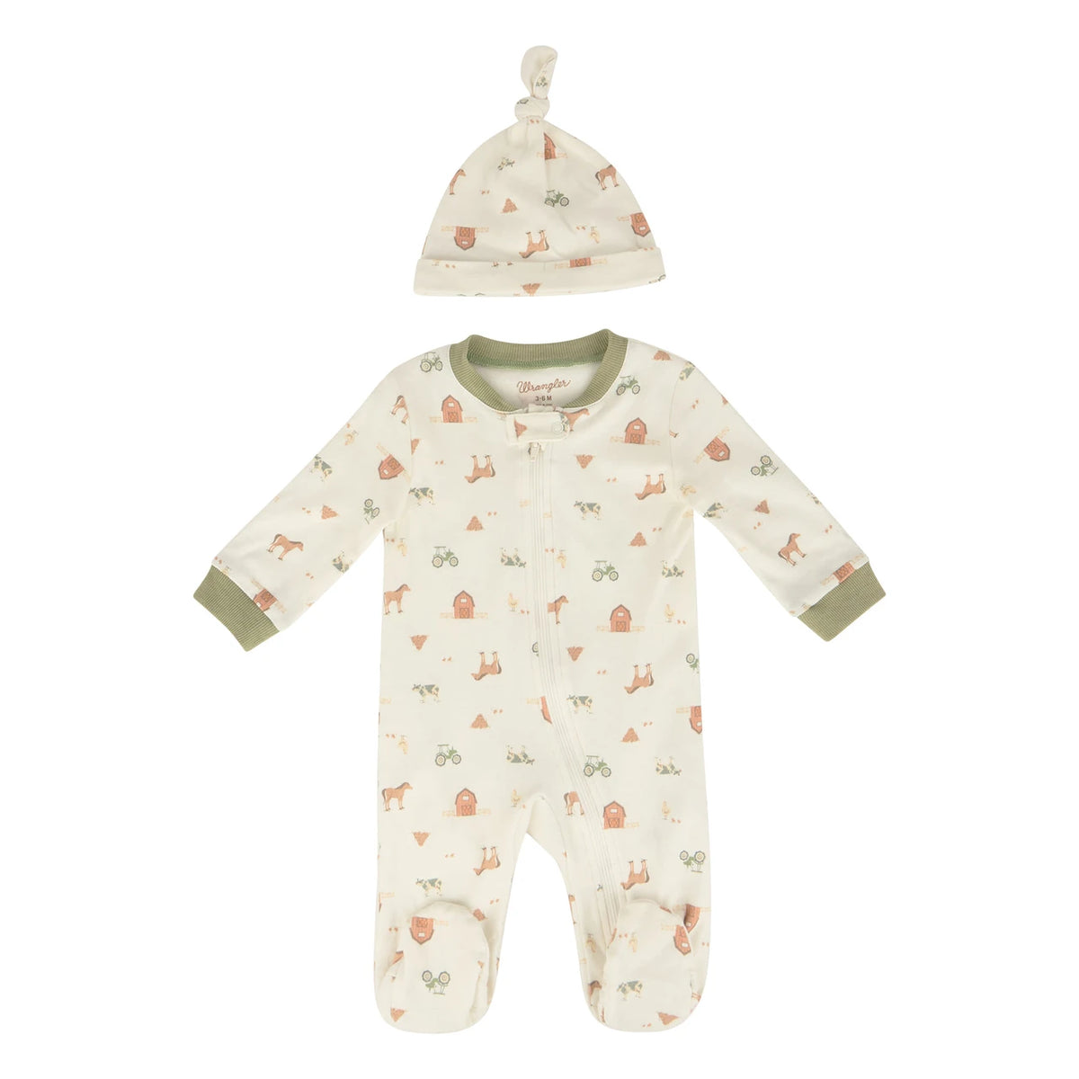 Wrangler Infant Long Sleeve Coverall Set White Farmstead Life