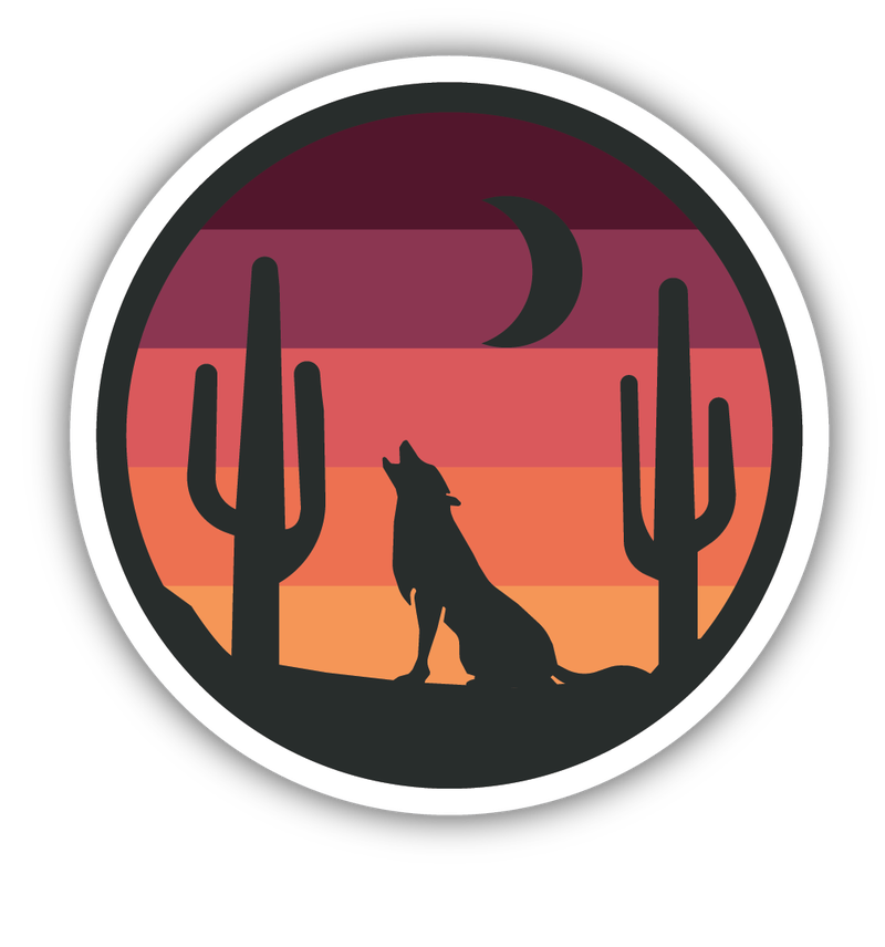 Stickers Northwest Wolf Sunset