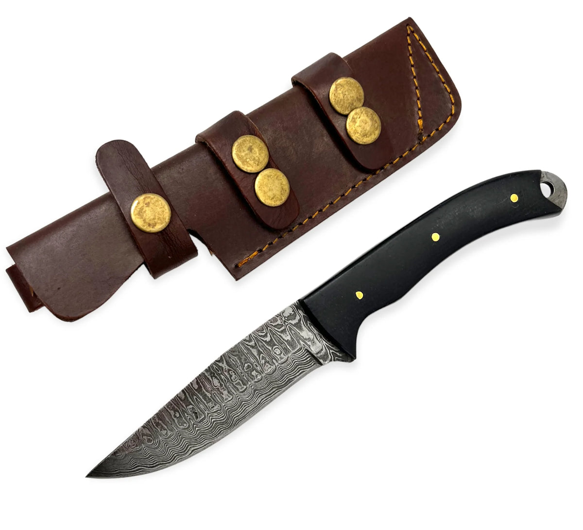 Red Deer 8.5" Damascus Hunting Knife