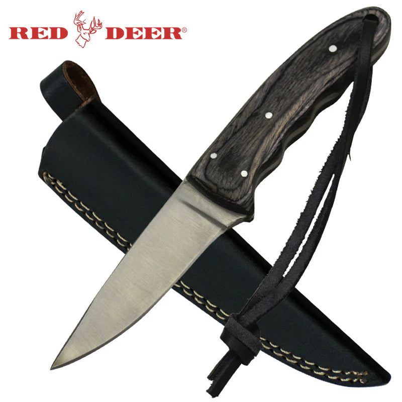 Red Deer 7.5" Pakka Wood Knife