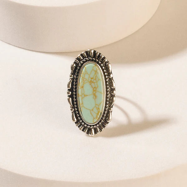 Spirit Halo Turquoise Stone ring