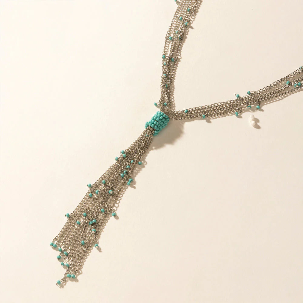 Myra Mist River Tassel Necklace
