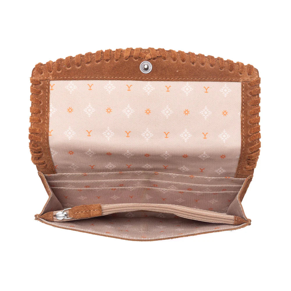 Myra Yellowstone Briar Meadow Studded Suede Leather Desert Tan