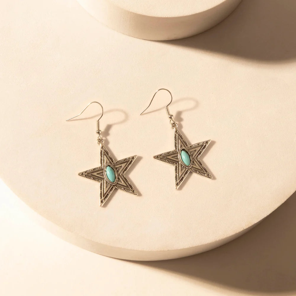 Myra Westward Star Earrings Turquoise