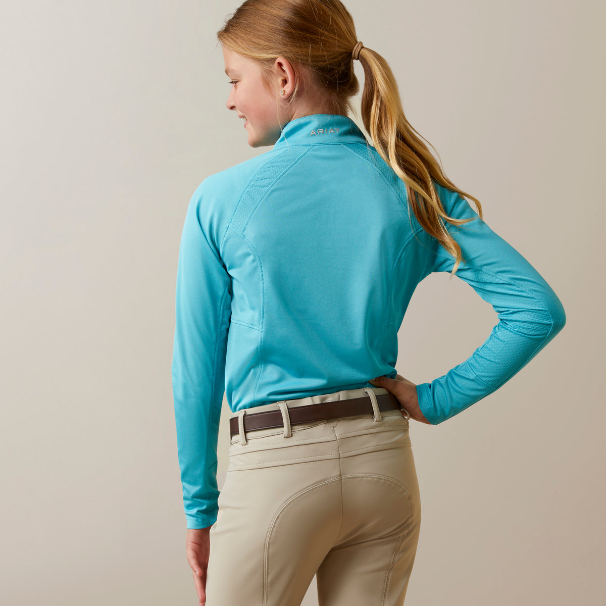 Ariat Youth Sunstopper 1/4 Zip Baselayer Blue
