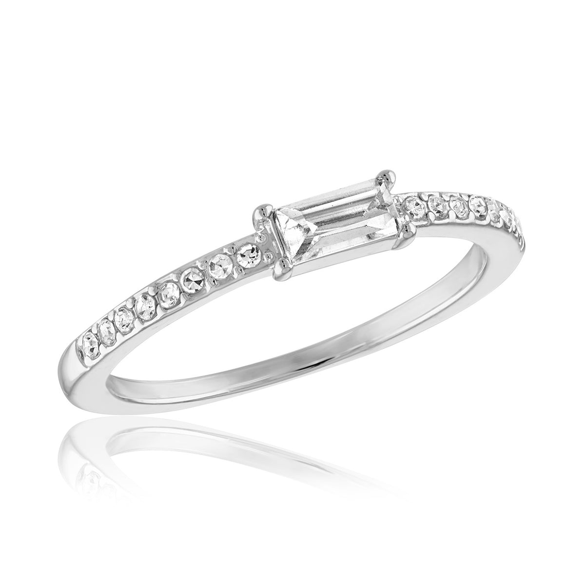 Petite Baugette & CZ Stack Ring