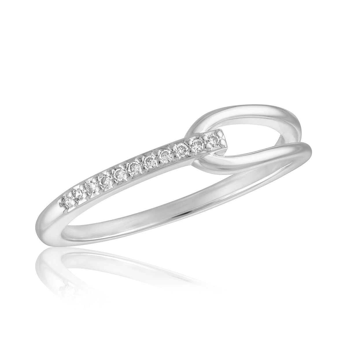 CZ Loop Stack Ring