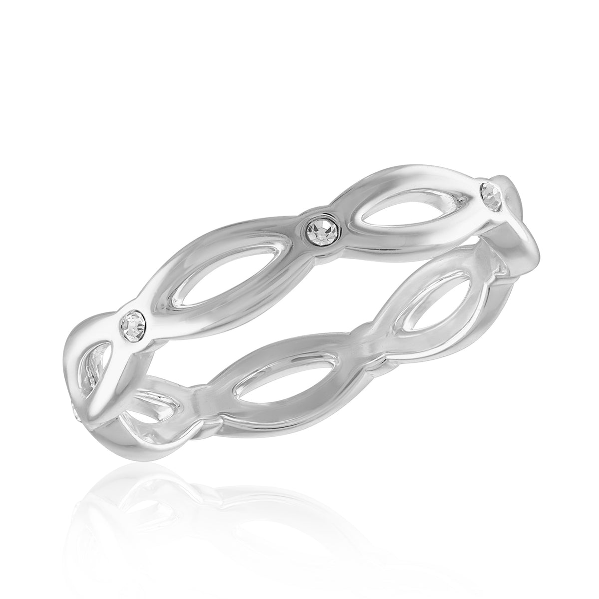 Center Court Silver Stack Ring
