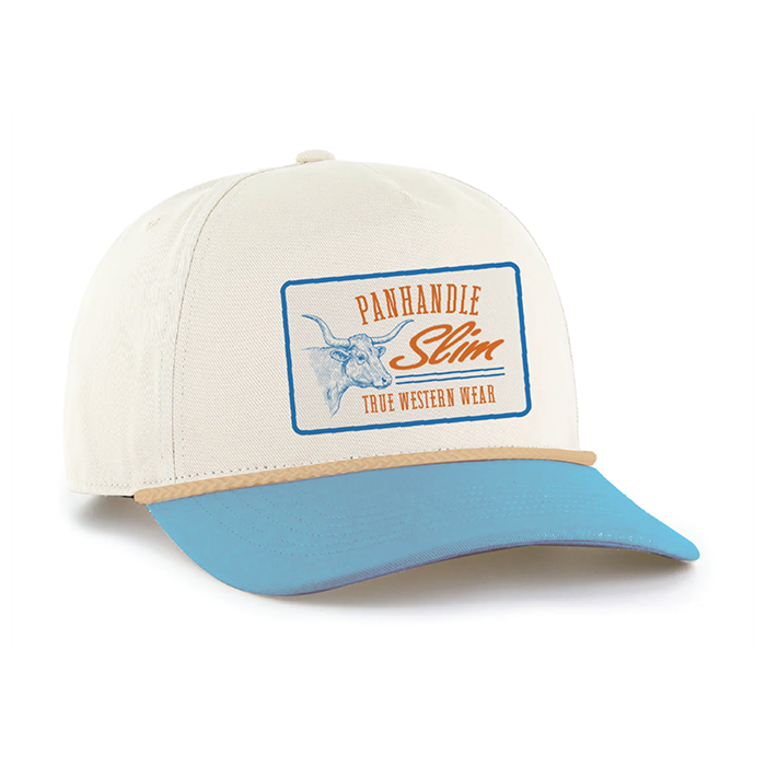 Panhandle Slim Logo Hat Steer Head White/Blue