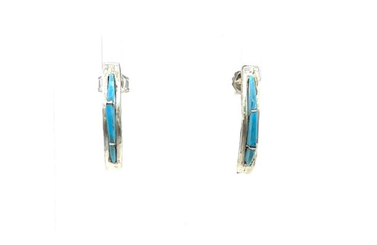 ITOG Kent Lonjose Zuni SS Turquoise Earrings