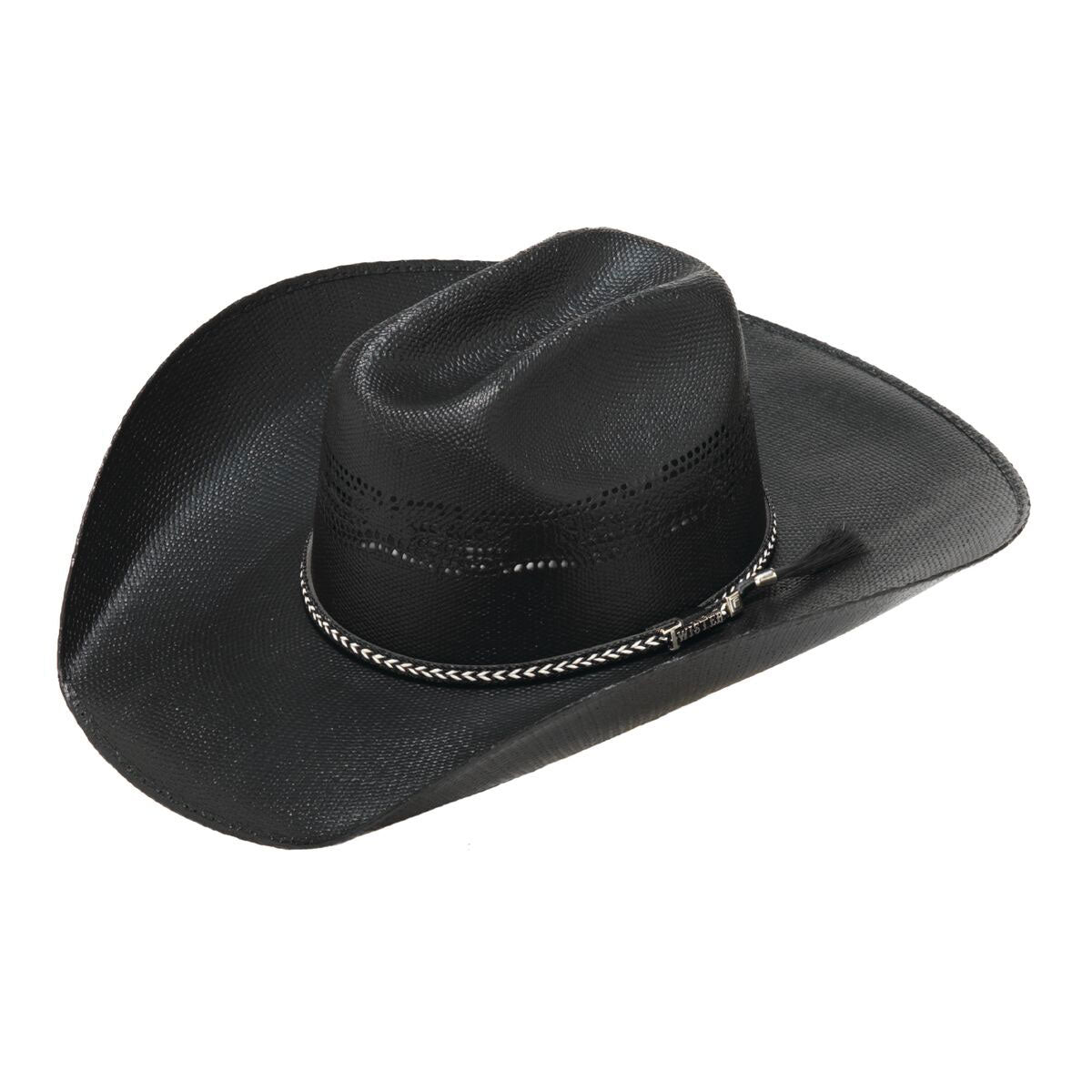 Twister Black Straw Hat