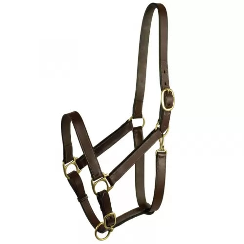 Gatsby Adjustable Leather Halter with Snap
