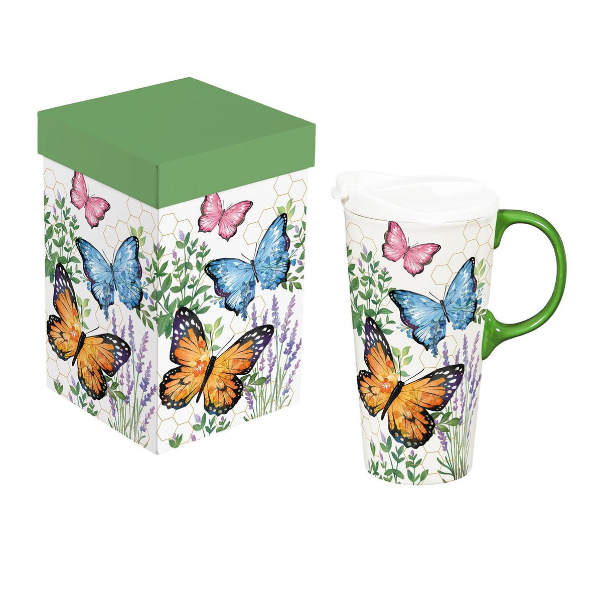 Evergreen Pollinator Garden Ceramic Perfect Cup Butterfly