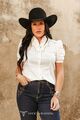 Lucky & Blessed Puff Short Sleeve Studded Pearl Snap Ivory