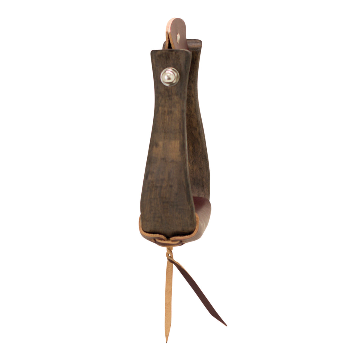 Metalab Open Range Dark Wooden Bell Stirrups with Tassel