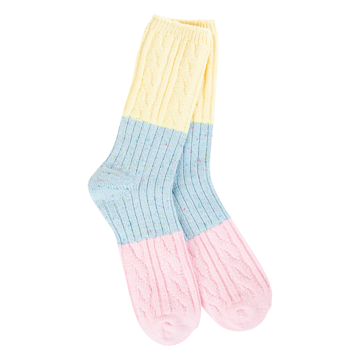WSS Confetti Cable Crew Denim Multi