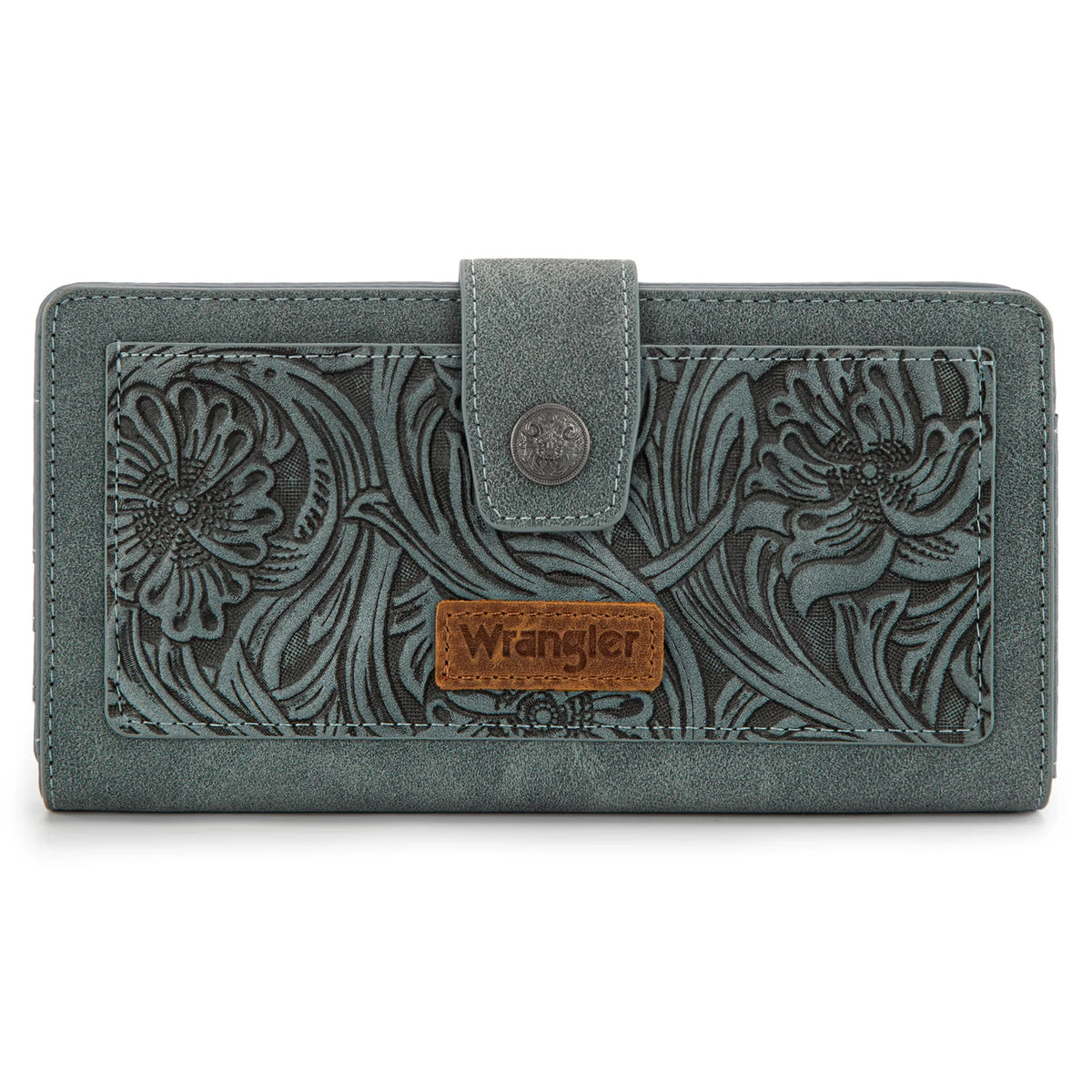 Wrangler Western Floral Tooled RFID Wallet