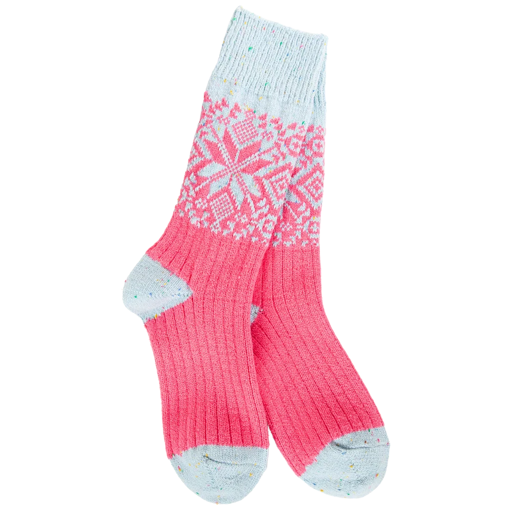 WSS Weekend Holiday Crew - Pink/Blue Confetti