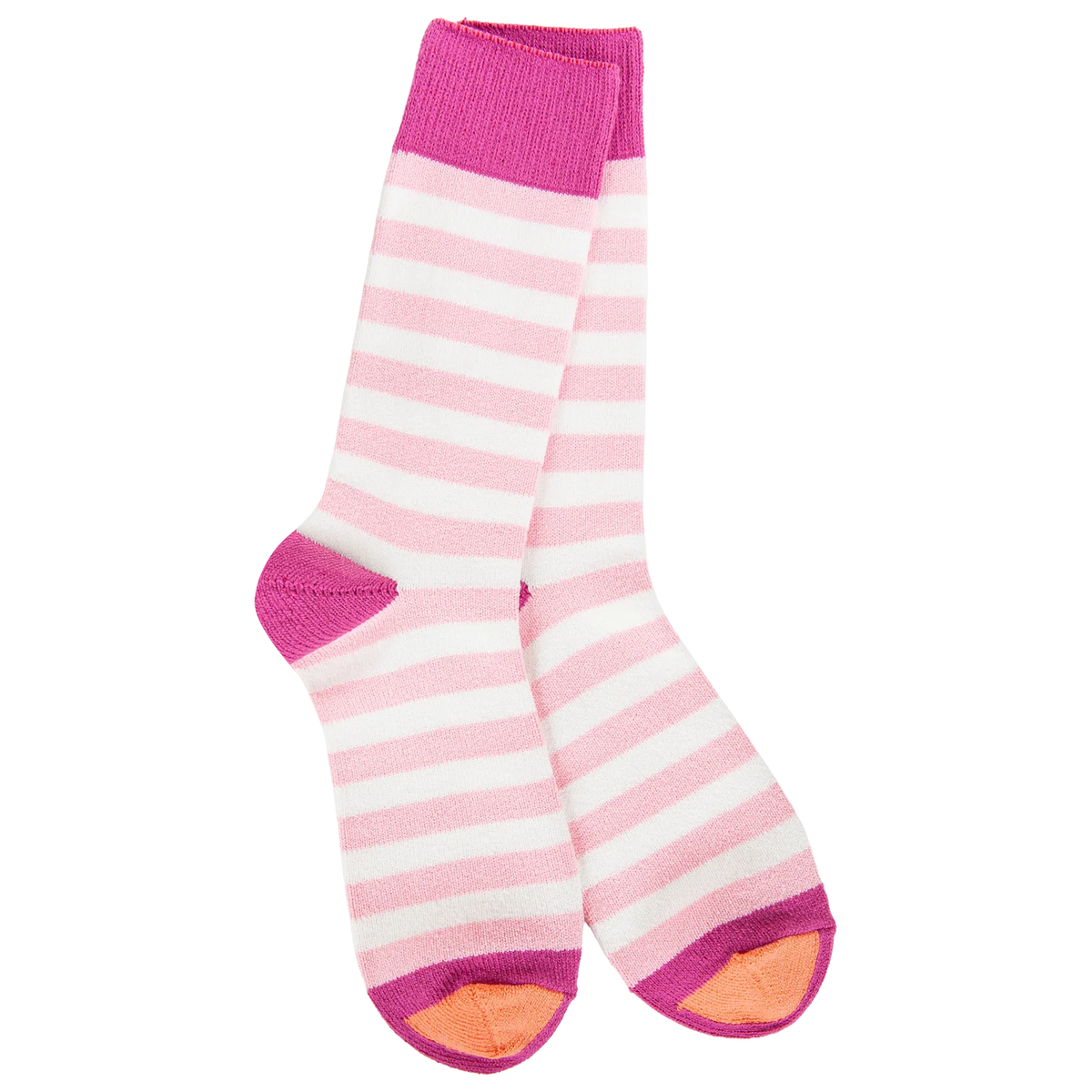 Worlds Softest Socks Weekend True Stripe Crew Strawberry