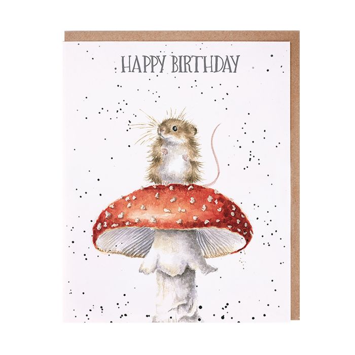 Wrendale Greeting Card Birthday Mouse