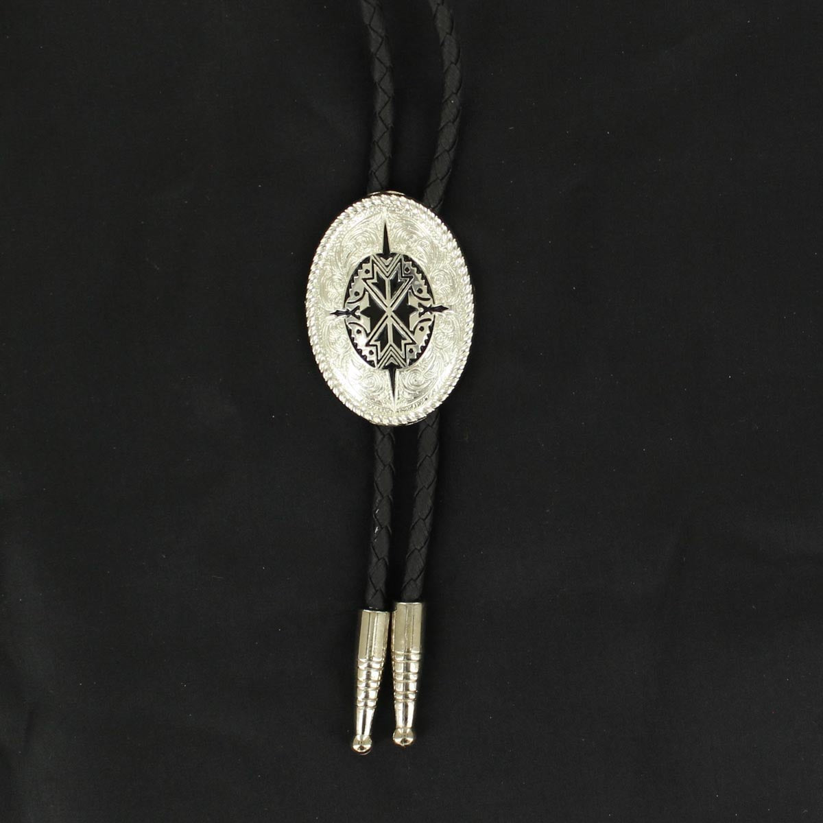 Black Aztec Bolo Tie