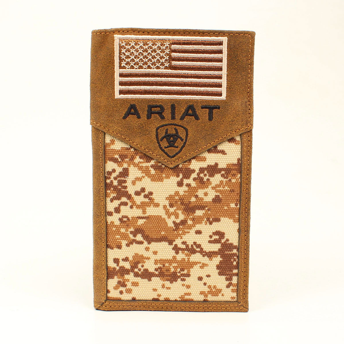 Ariat Digi Camo Embroidered Flag Rodeo Wallet