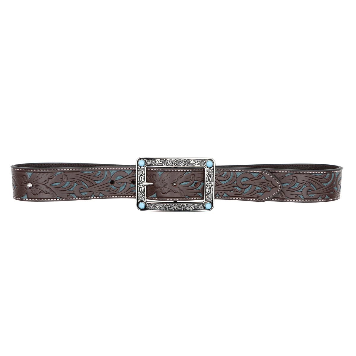 AndWest Tooled Filagree W/ Rectangular Buckle