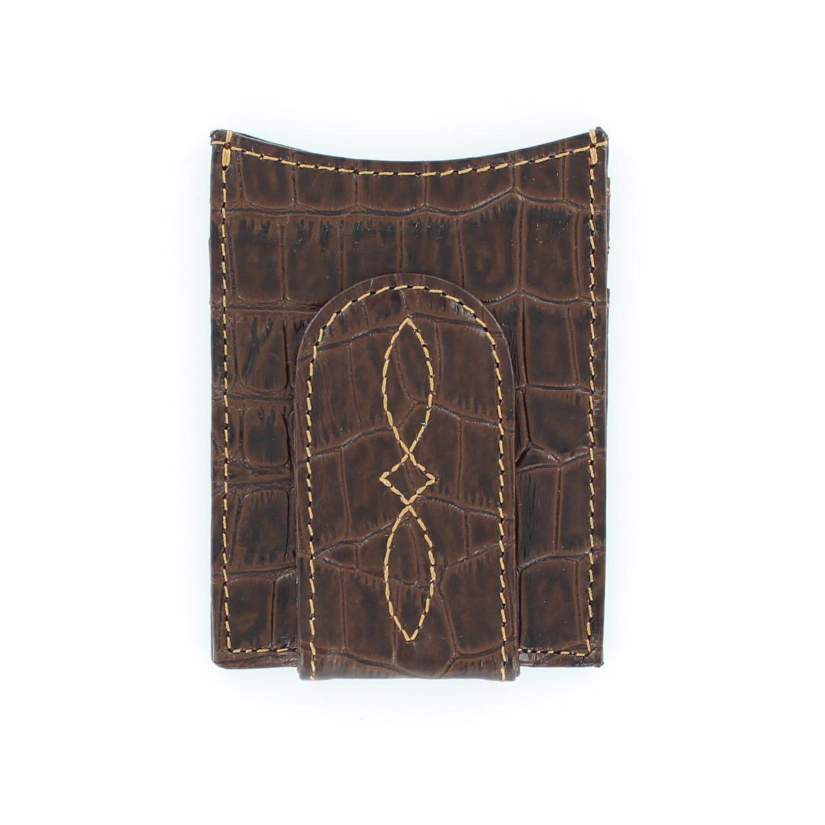 Noconoa Croco Print Money Clip