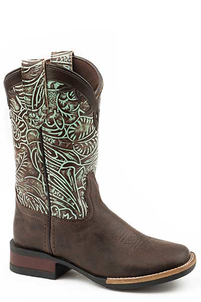Roper Monterey Swirls Turquoise Square Toe