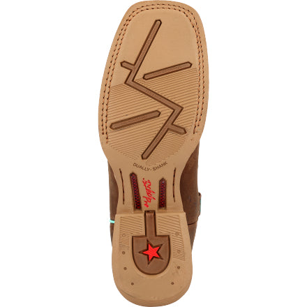 Durango Rebel Pro Brown with Turquoise Piping