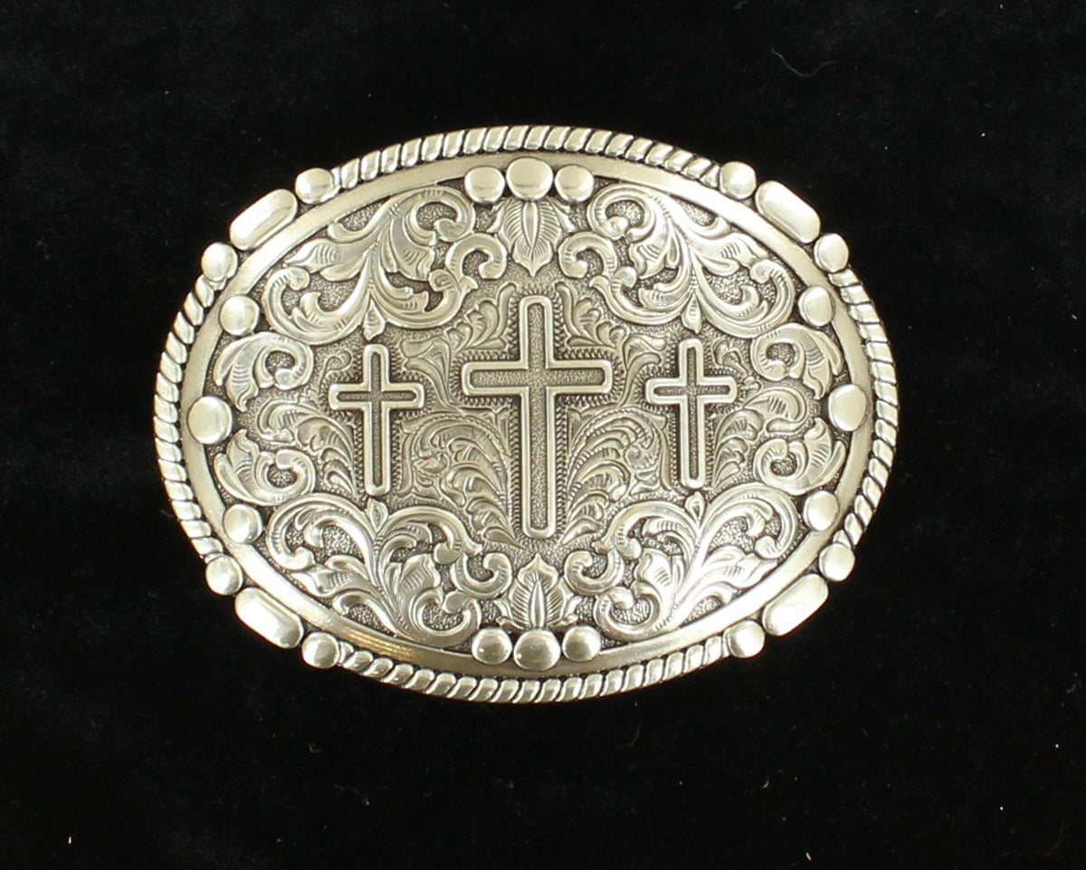 Nocona 3 Crosses Belt Buckle