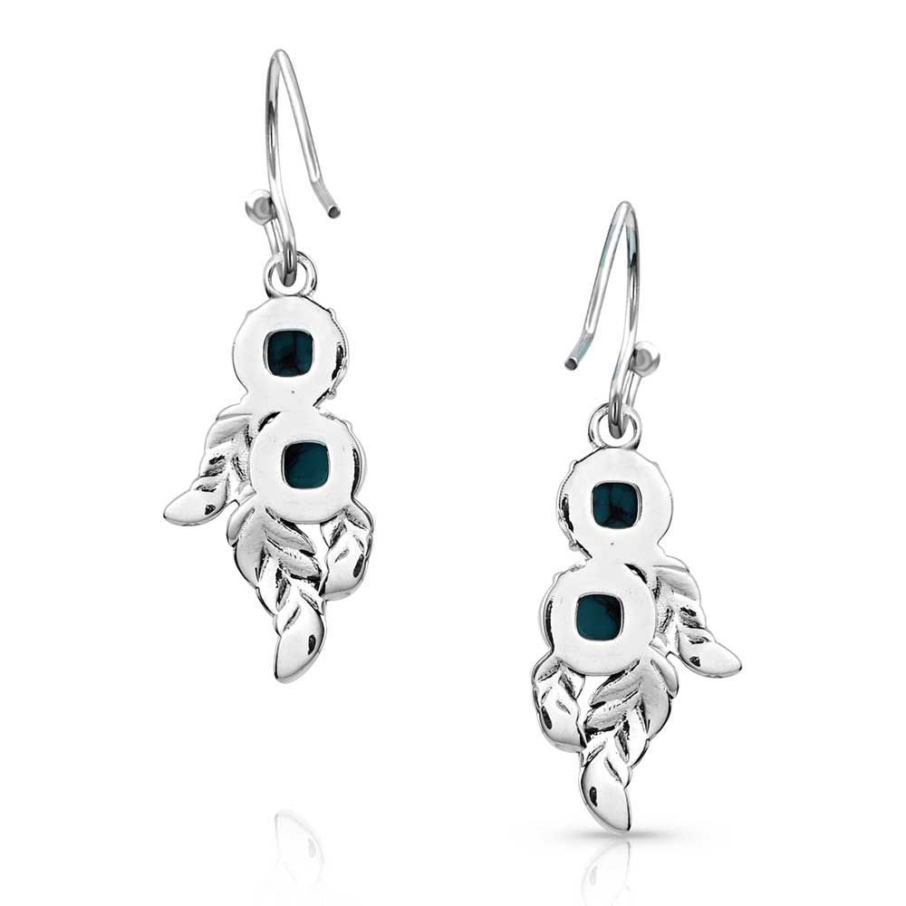 Montana Whispering Winds Feather Turquoise Earrings