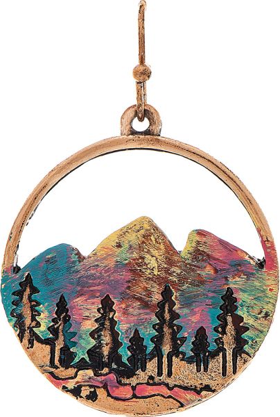 Rain Sunrise Mountain Earrings