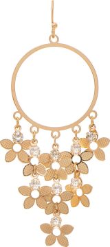 Rain Gold Flower Fringed Earring