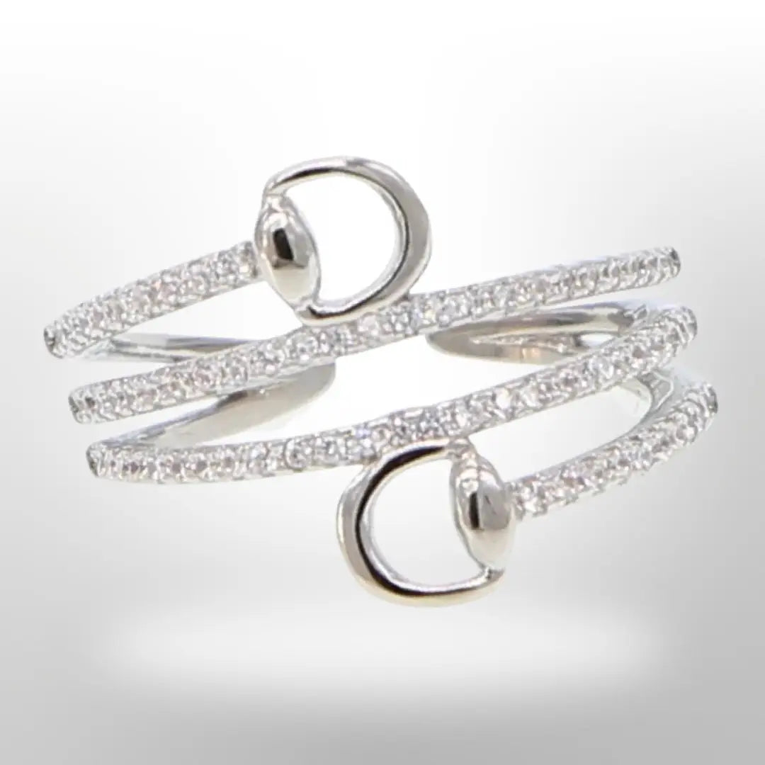 Westrian Sterling Silver Equestrian Snaffle Horse Bit Ring