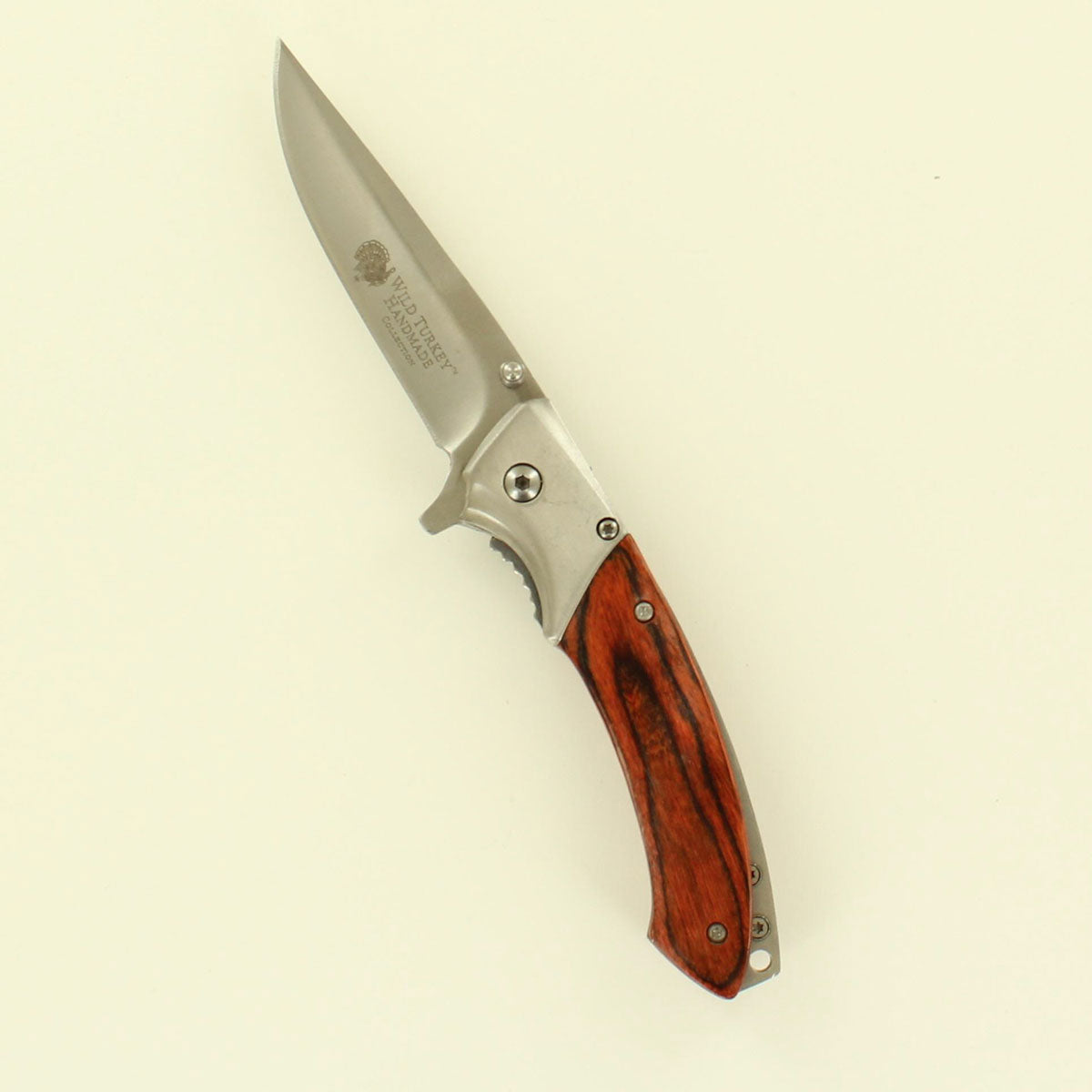 Wild Turkey Wood Handle Flick Assist Knife