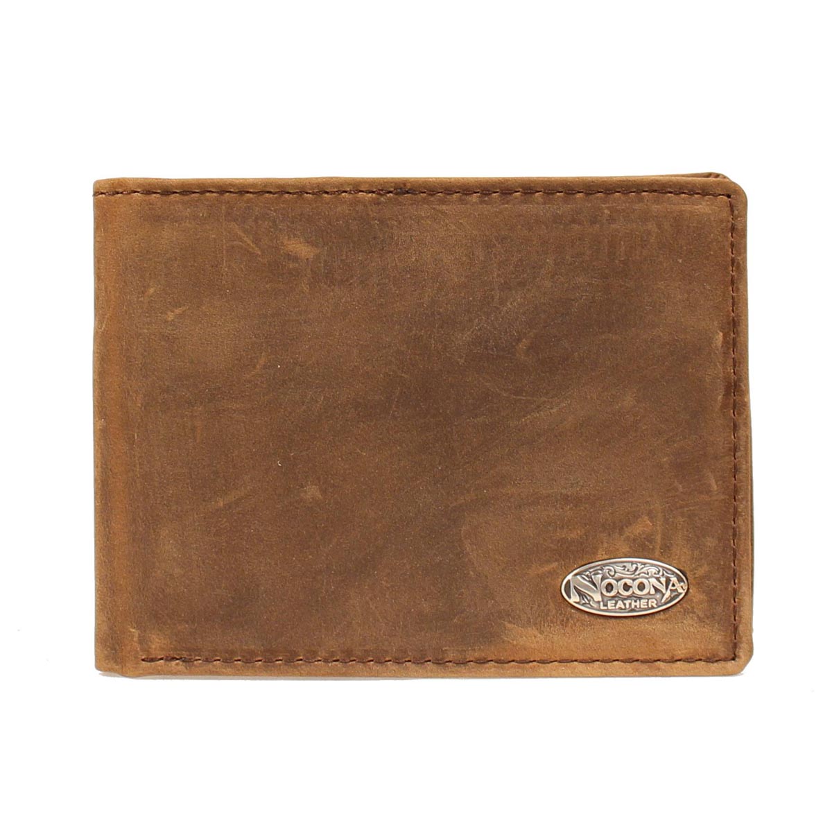 Nocona Distressed Brown Bifold Wallet