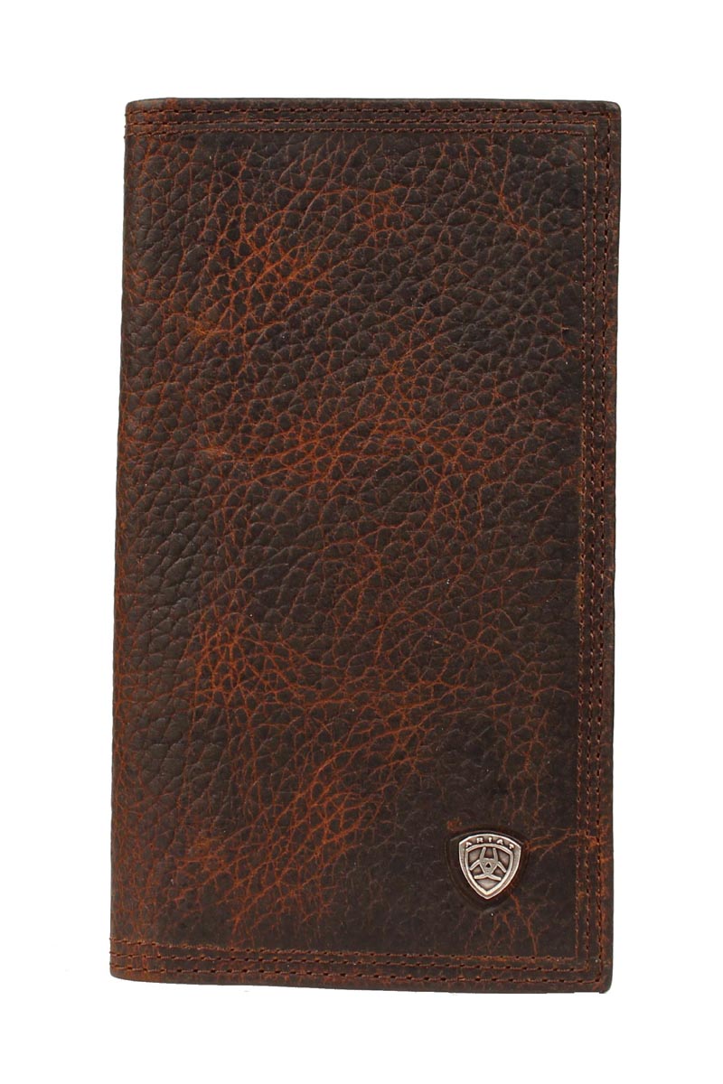 Ariat Chocolate Oiled Triple Stitch Rodeo Wallet