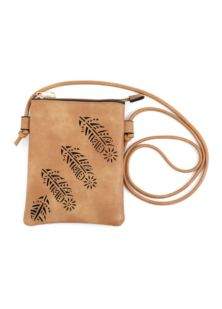 Shine Mark Accessories Feather Crossbody Bag