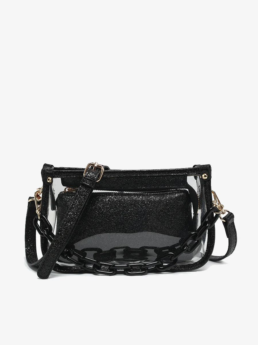 Jen & Co Jessica Clear Crossbody Chain Strap