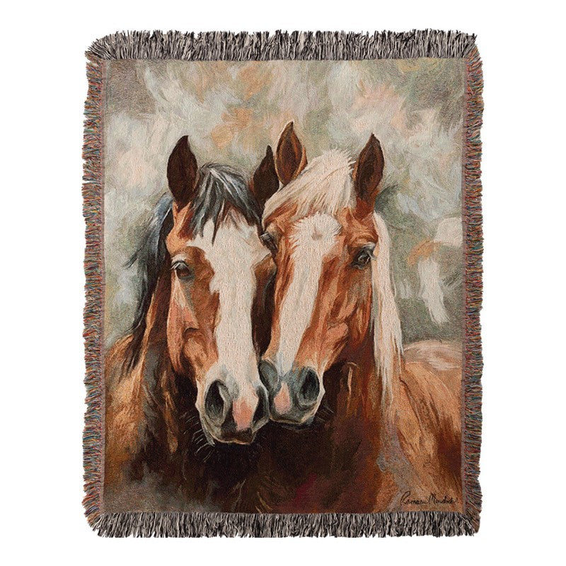 Manual Caballo Magnific white Nose Tapestry Throw