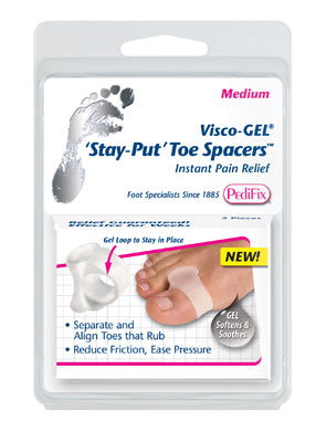 Pedifix Stay Put Toe Spacers Visco Gel