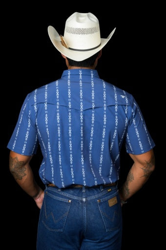 Ferrell The Maverick Short Sleeve Snap Blue