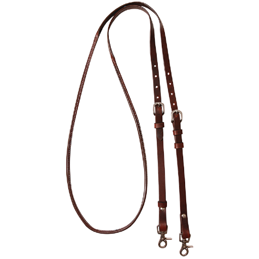 Cashel Adjustable Roping Rein Buckle And Keeper Ends Chocolate