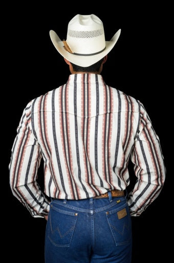 Ferrell The Wayne Long Sleeve Snap Shirt White
