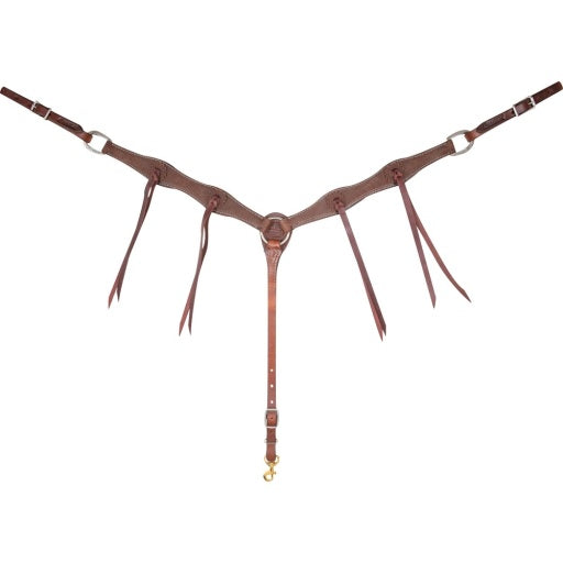 Martin Breastcollar 1.5-Inch With Rosette Strings Chocolate Roughout