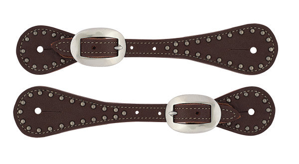 Weaver Youth Canyon Rose Leather Spur Straps with Studs