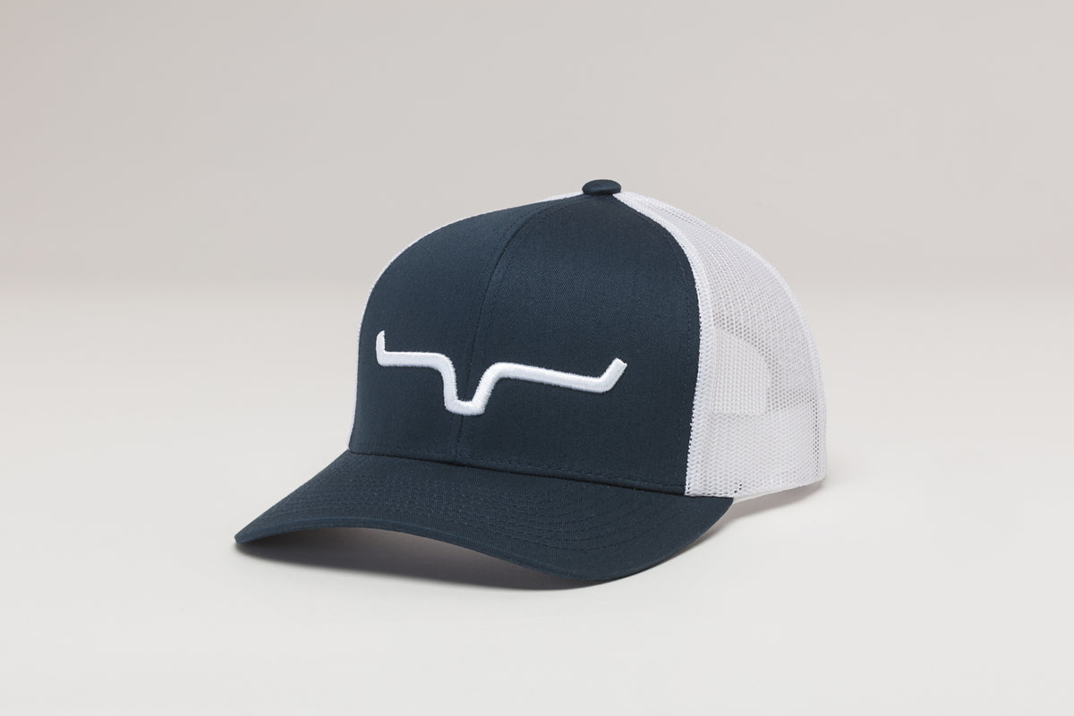 Kimes Ranch Weekly Trucker Navy/White